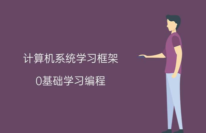 计算机系统学习框架 0基础学习编程，求书籍推荐？